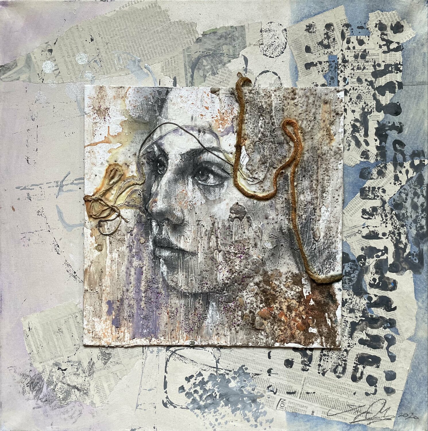 Der gefesselte Blick Inga Mihailovic Original painting for sale