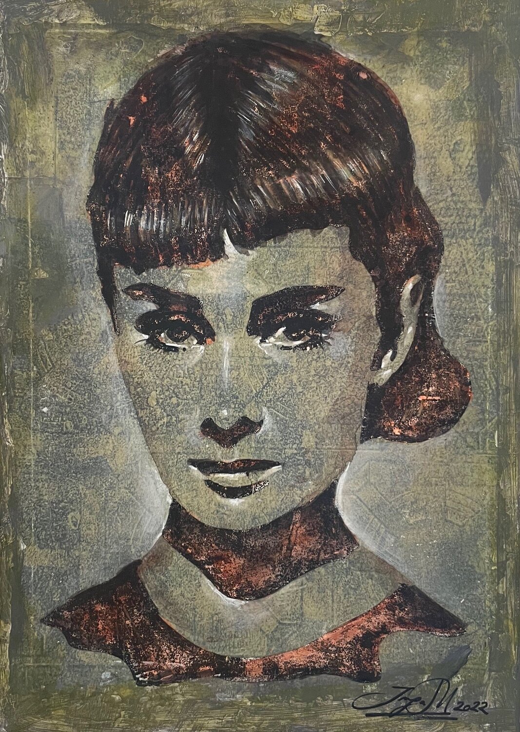 Audreys Wall Inga Mihailovic Original painting for sale
