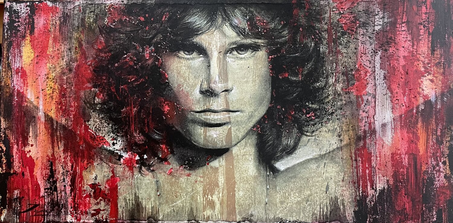 LIGHT MY FIRE ( JIM MORRISON ) Inga Mihailovic Original painting for sale