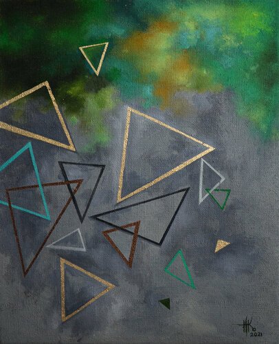 Motion. Grey by Zhanna Kondratenko, Painting for Sale on Select