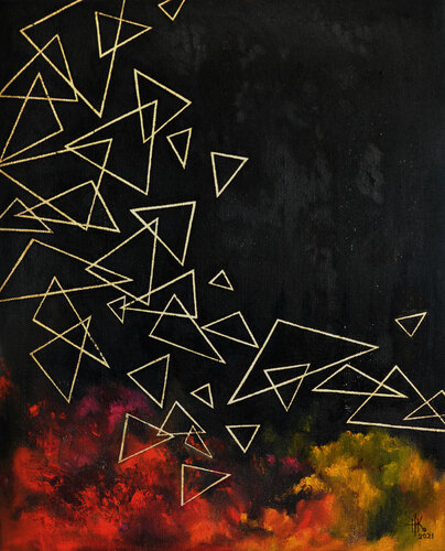Motion. Black by Zhanna Kondratenko, Painting for Sale on Select