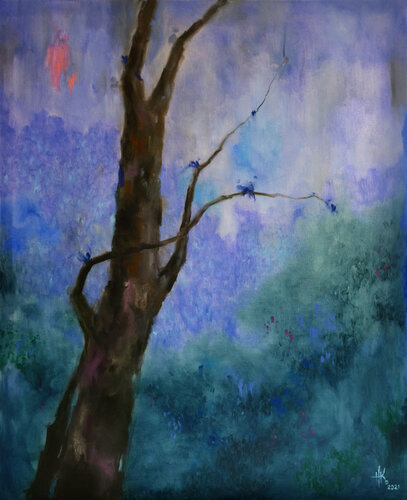 Blossoming. In the Arms of Morpheus by Zhanna Kondratenko, Painting for Sale on Select