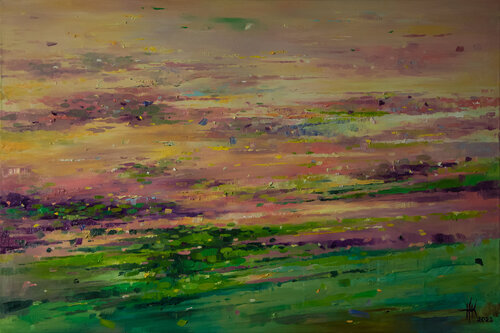 Lily pond. Warm Midday by Zhanna Kondratenko, Painting for Sale on Select