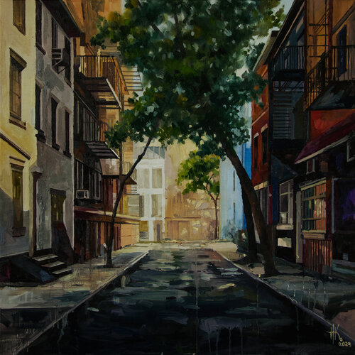 A Stroll Through Shadows by Zhanna Kondratenko, Painting for Sale on Select