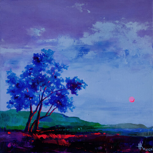 Blueberry Blush by Zhanna Kondratenko, Painting for Sale on Select