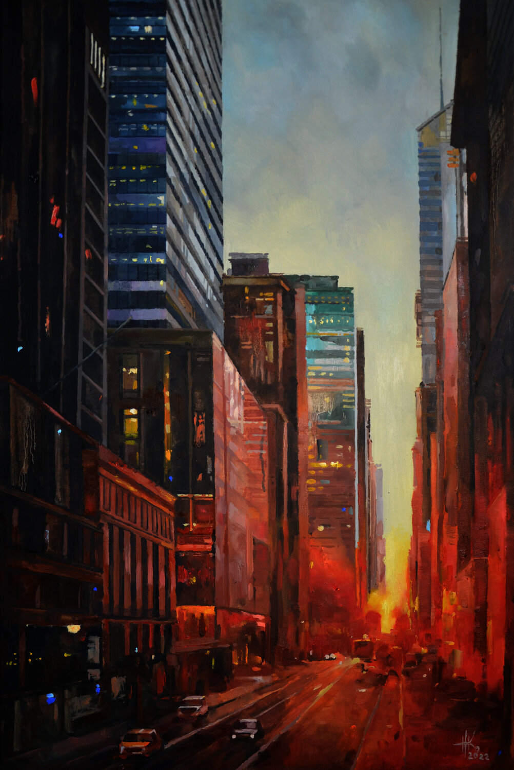 Evening Steals the Sun Zhanna Kondratenko Original painting for sale