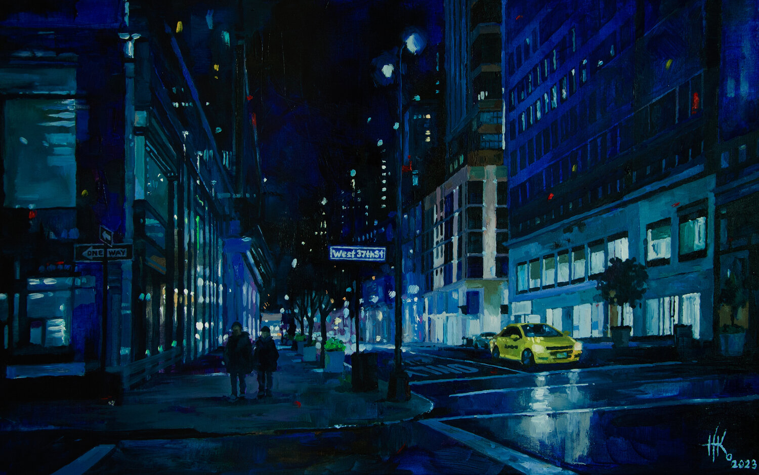 Midnight Stroll Zhanna Kondratenko Original painting for sale