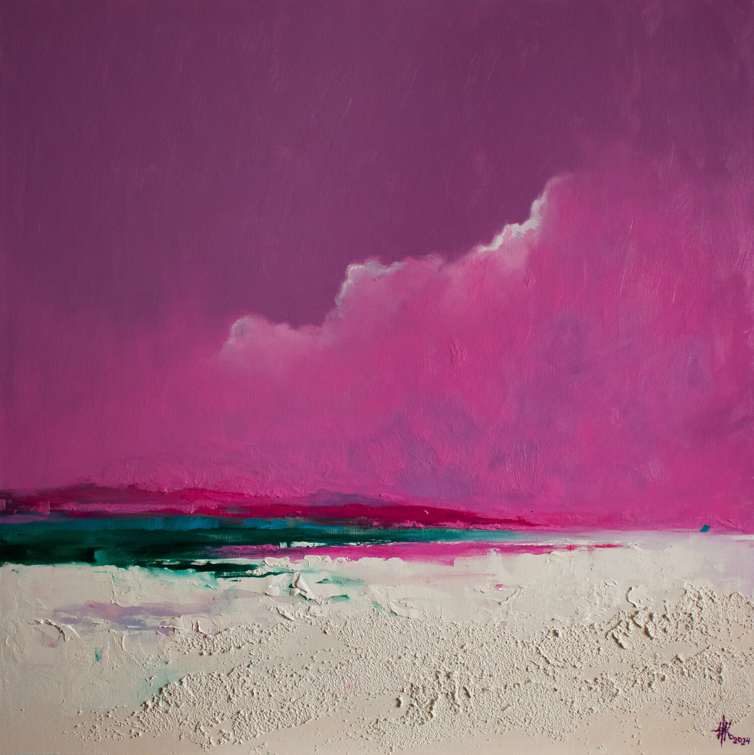 Somewhere Behind the Clouds Zhanna Kondratenko Original painting for sale