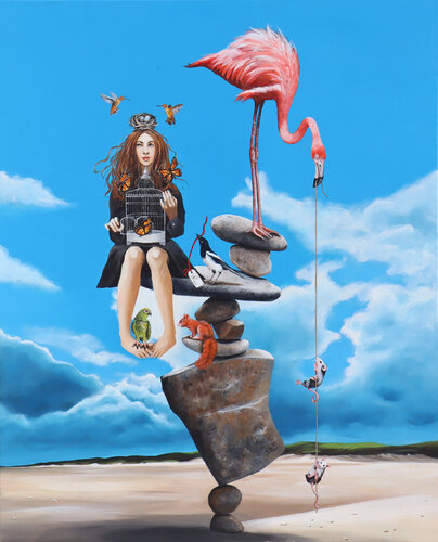 Oups ! by Nathalie Roure, Painting for Sale on Select