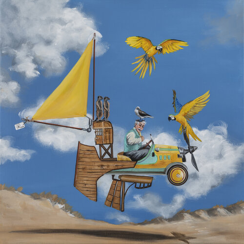 Antonin le malin (Machine Loufoque N° 16) by Nathalie Roure, Painting for Sale on Select