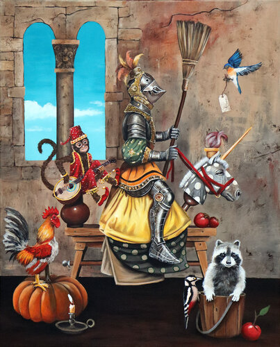 L'apprenti chevalier by Nathalie Roure, Painting for Sale on Select