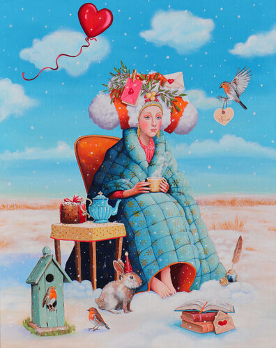 Les premieres neiges by Nathalie Roure, Painting for Sale on Select
