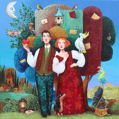 L'arbre à souhaits by Nathalie Roure, Painting for Sale on Select