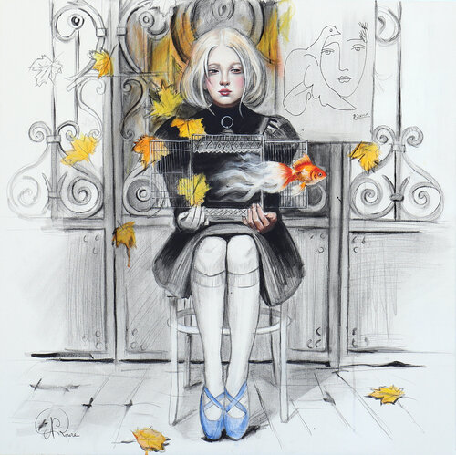 La liberté est le droit de choisir sa propre voie by Nathalie Roure, Painting for Sale on Select