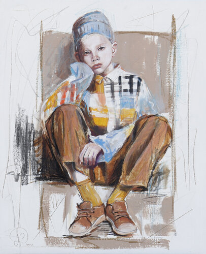Je m'emnuie by Nathalie Roure, Painting for Sale on Select