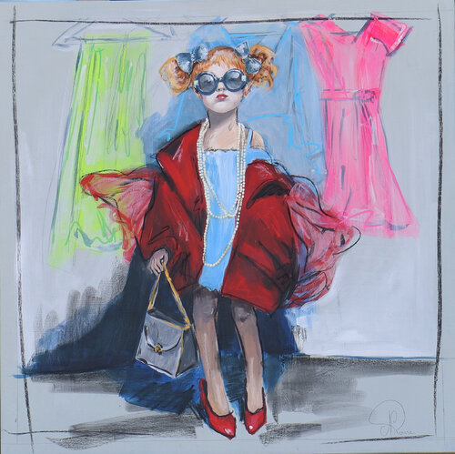 Le dressing de maman von Nathalie Roure, Malerei kaufen auf Select