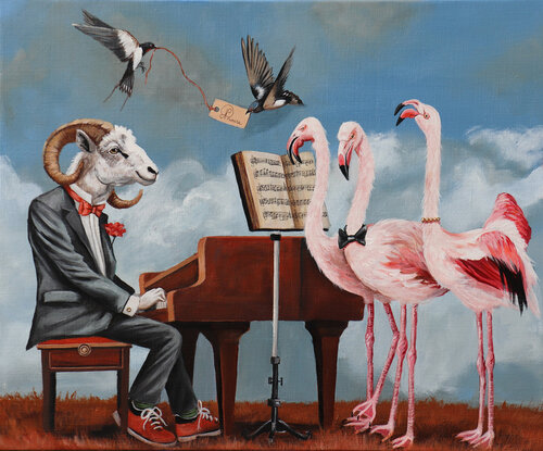 singing lessons von Nathalie Roure, Malerei kaufen auf Select