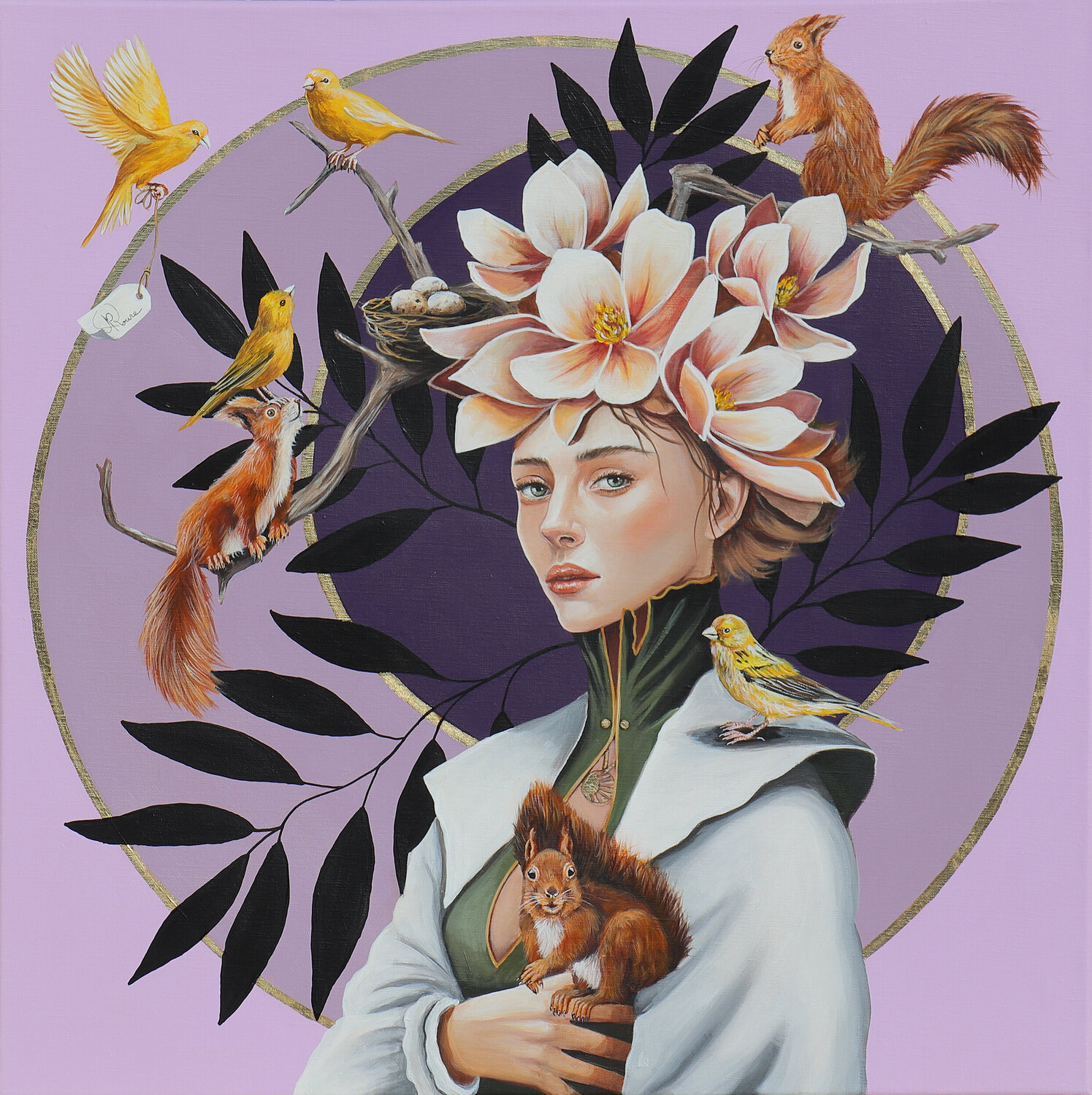 Alexandra la protectrice Nathalie Roure Original painting for sale