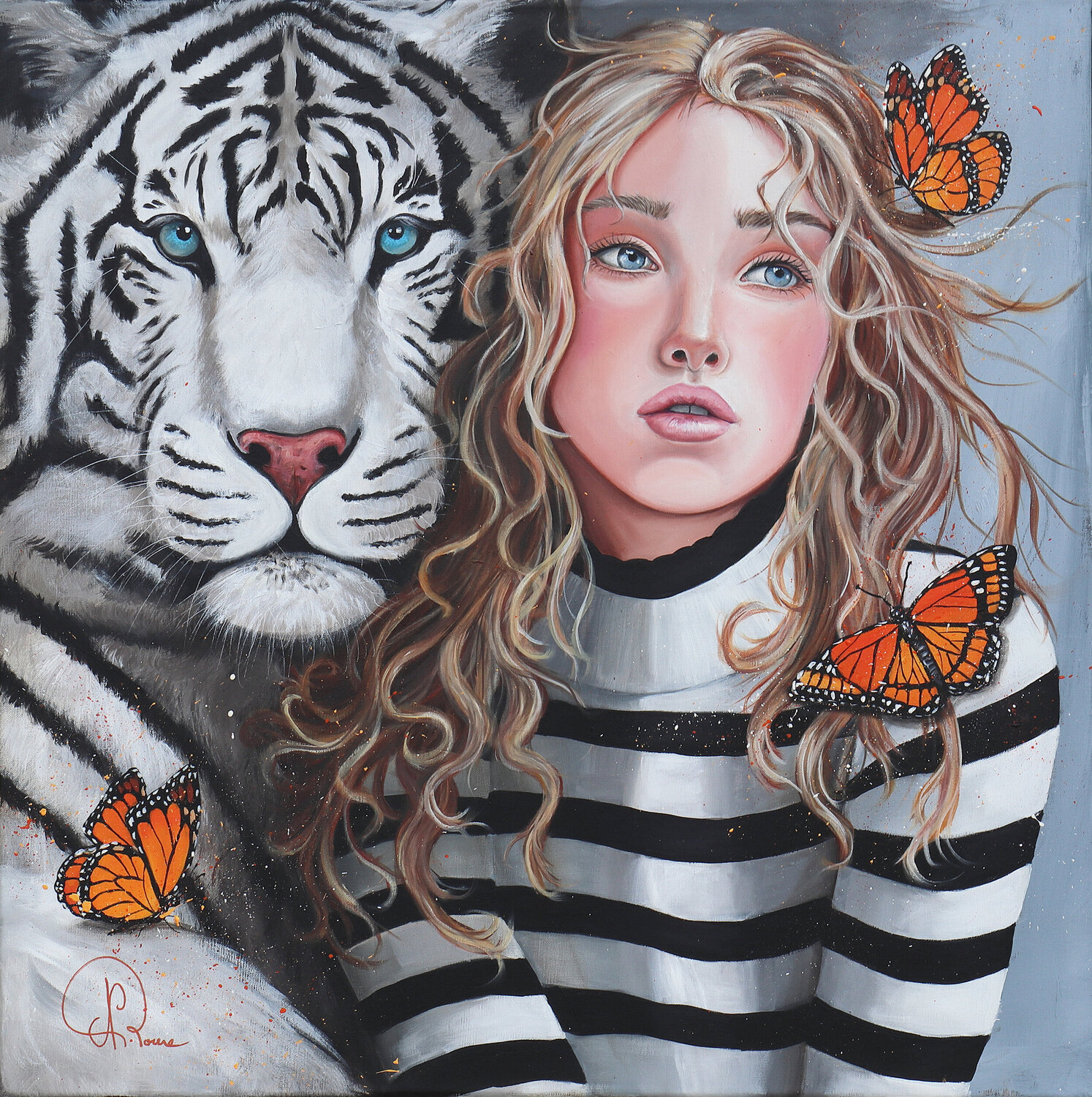 Rêverie du Bengale Nathalie Roure Original painting for sale