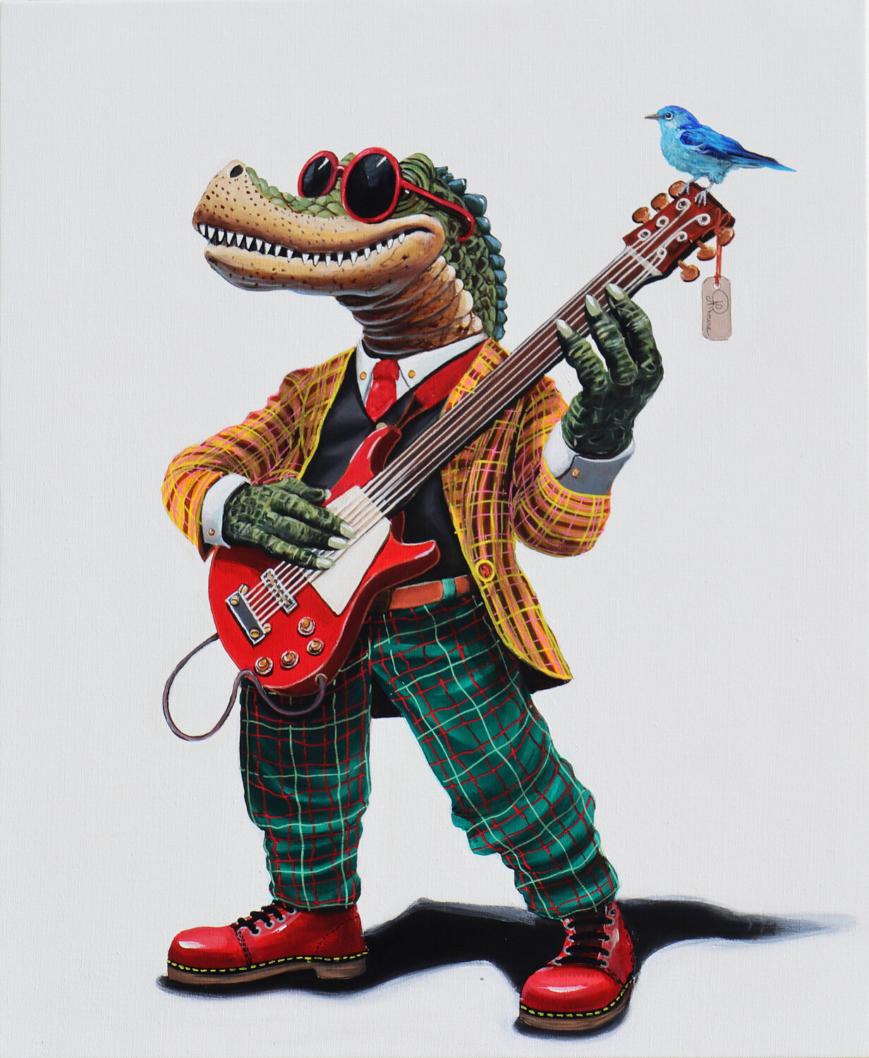Crocodile Rock Nathalie Roure Original painting for sale
