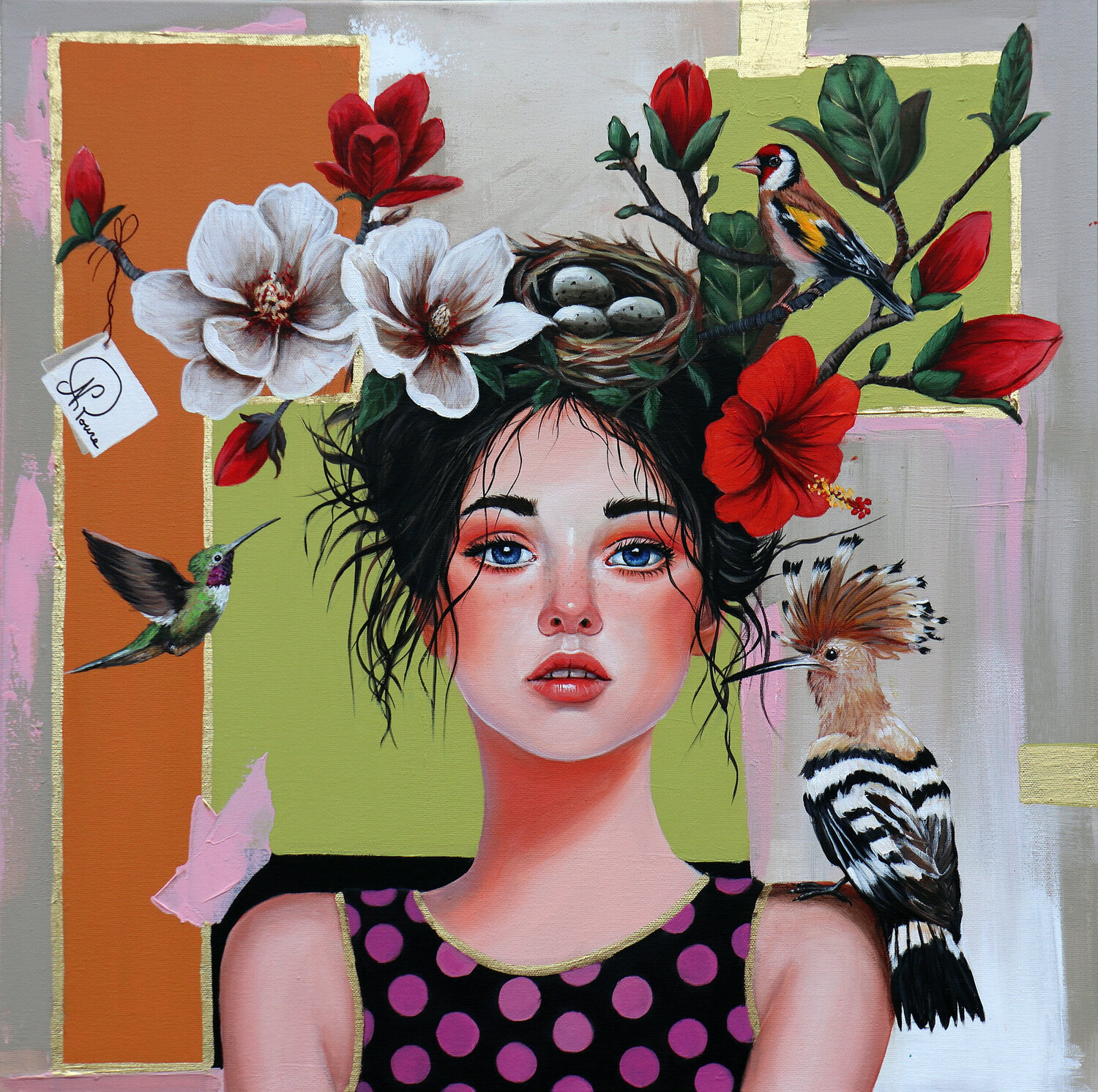 Sóley la protectrice Nathalie Roure Original painting for sale