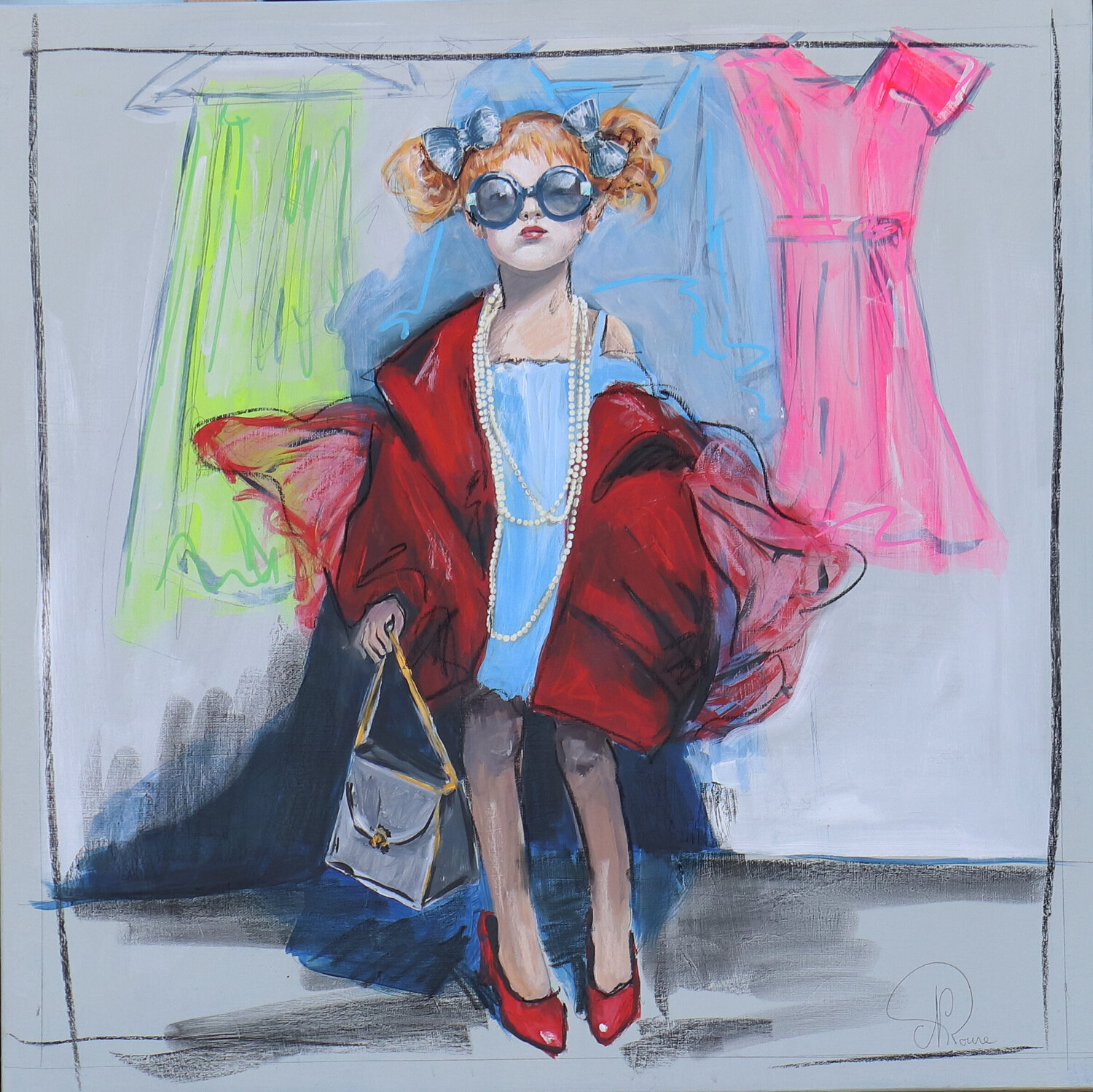 Le dressing de maman Nathalie Roure Originalgemälde zu verkaufen