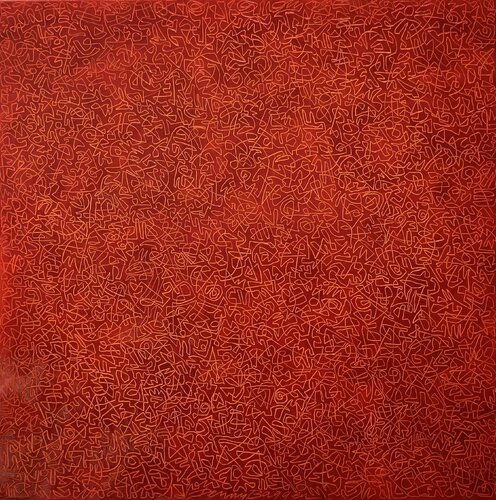 Warm Red Energy Field by Denny Baggen, Painting for Sale on Select