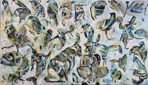 The mermaid and the mirror by Denny Baggen, Painting for Sale on Select