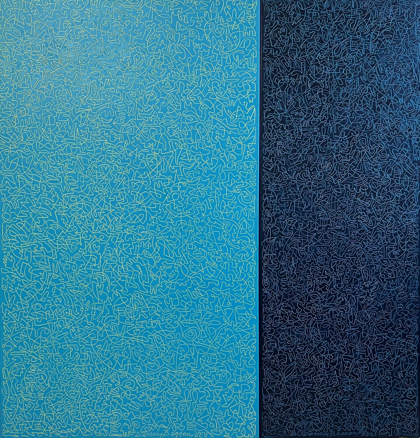 Together, diptych Denny Baggen Original painting for sale