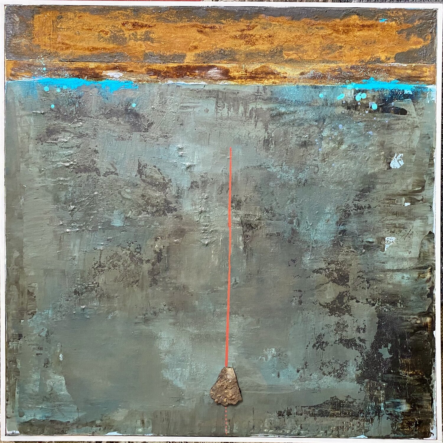 never cut the red line Bärbel Ricklefs-Bahr Original painting for sale