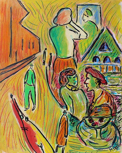 Mirror by Jean Mirre, Painting for Sale on Select