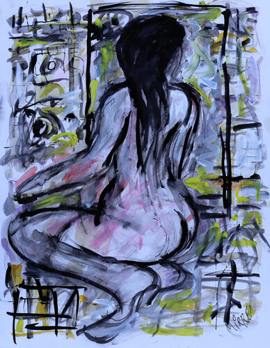 Accroupie by Jean Mirre, Painting for Sale on Select