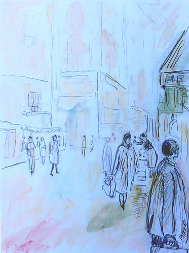 Marchande de légumes by Jean Mirre, Painting for Sale on Select
