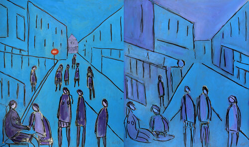 La vie interdite by Jean Mirre, Painting for Sale on Select