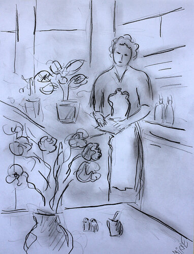 L'addition by Jean Mirre, Painting for Sale on Select