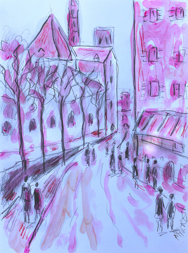 Paris rose by Jean Mirre, Painting for Sale on Select