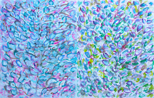 Melody bunch + River bunch by Jean Mirre, Painting for Sale on Select