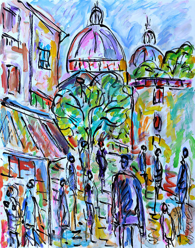 Passage piétons by Jean Mirre, Painting for Sale on Select