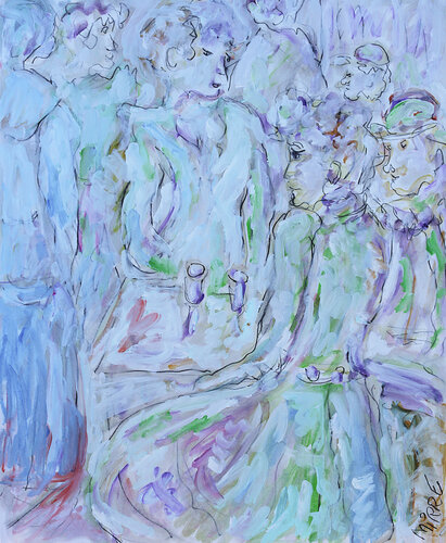 Café Fée by Jean Mirre, Painting for Sale on Select