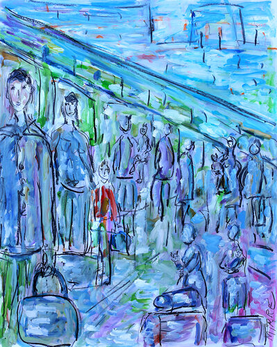 Congés payés by Jean Mirre, Painting for Sale on Select