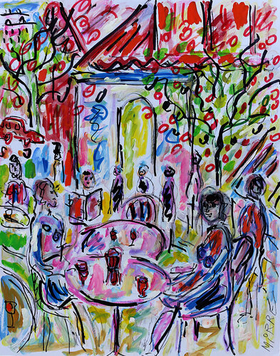 Aux Champs-Elysées von Jean Mirre, Malerei kaufen auf Select