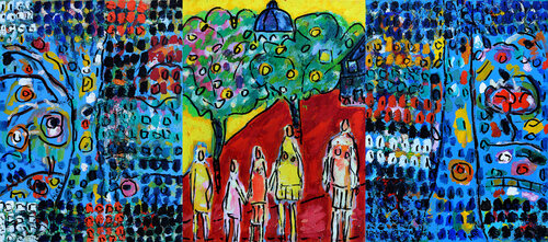 Screen+Family tree +Ecran von Jean Mirre, Malerei kaufen auf Select