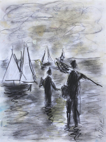 Pêche à pied von Jean Mirre, Malerei kaufen auf Select