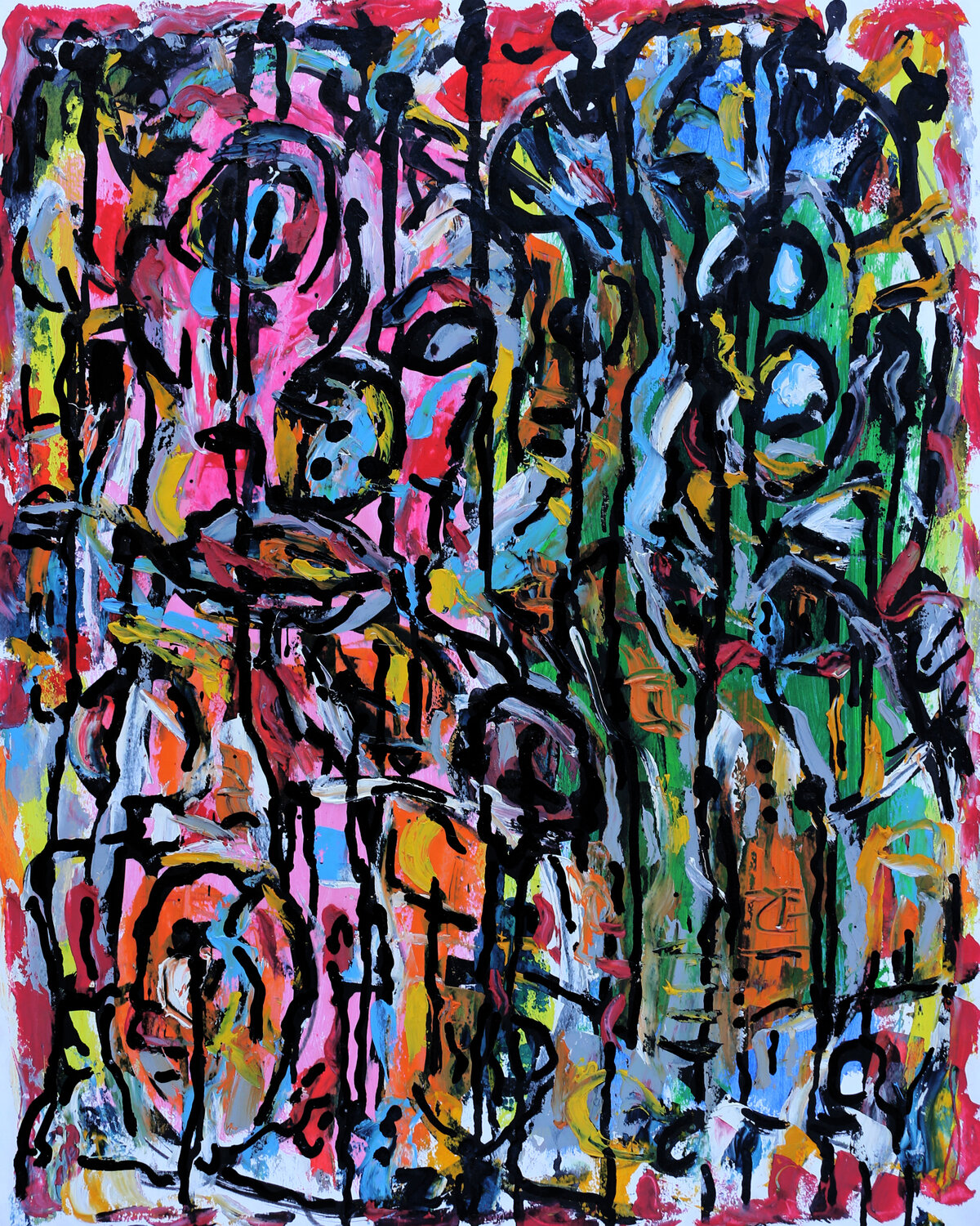 Social networks Jean Mirre Original painting for sale