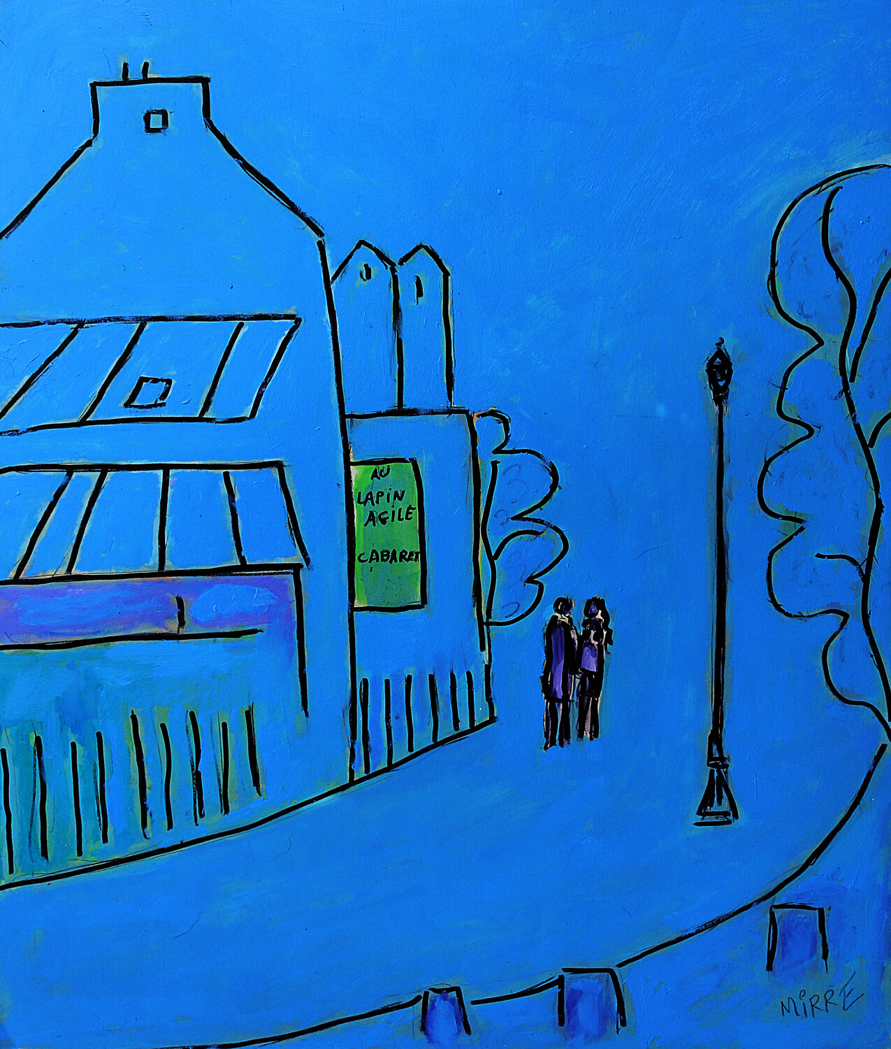 Paris, Rue des Saules Jean Mirre Original painting for sale