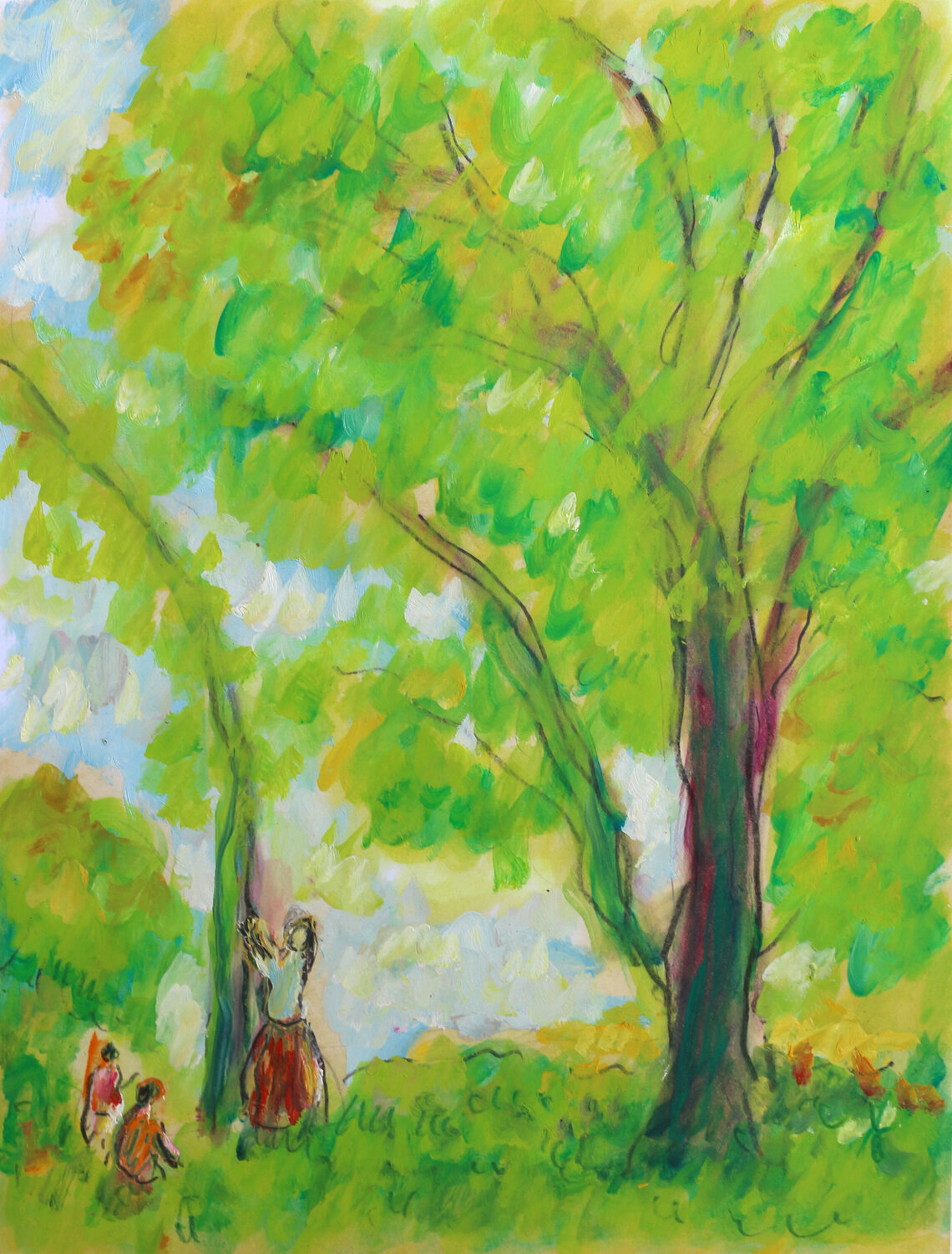 Ville d'Avray d'après Corot Jean Mirre Original painting for sale
