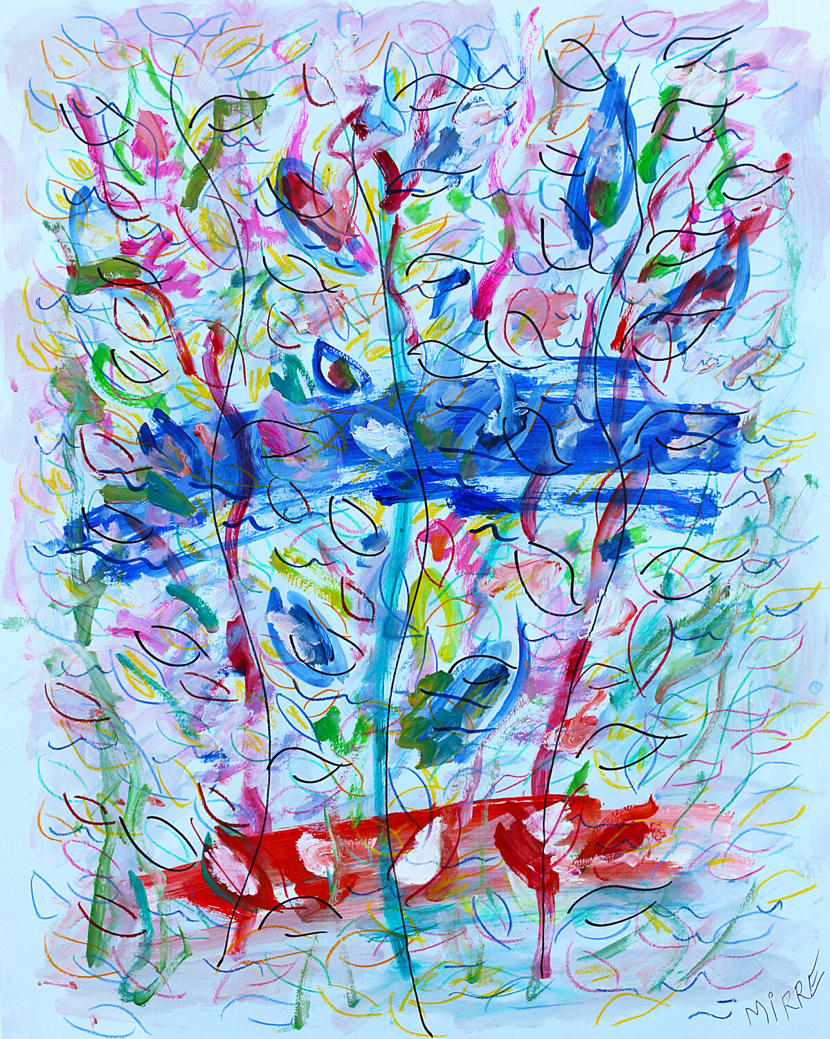 La mélodie des fleurs Jean Mirre Original painting for sale