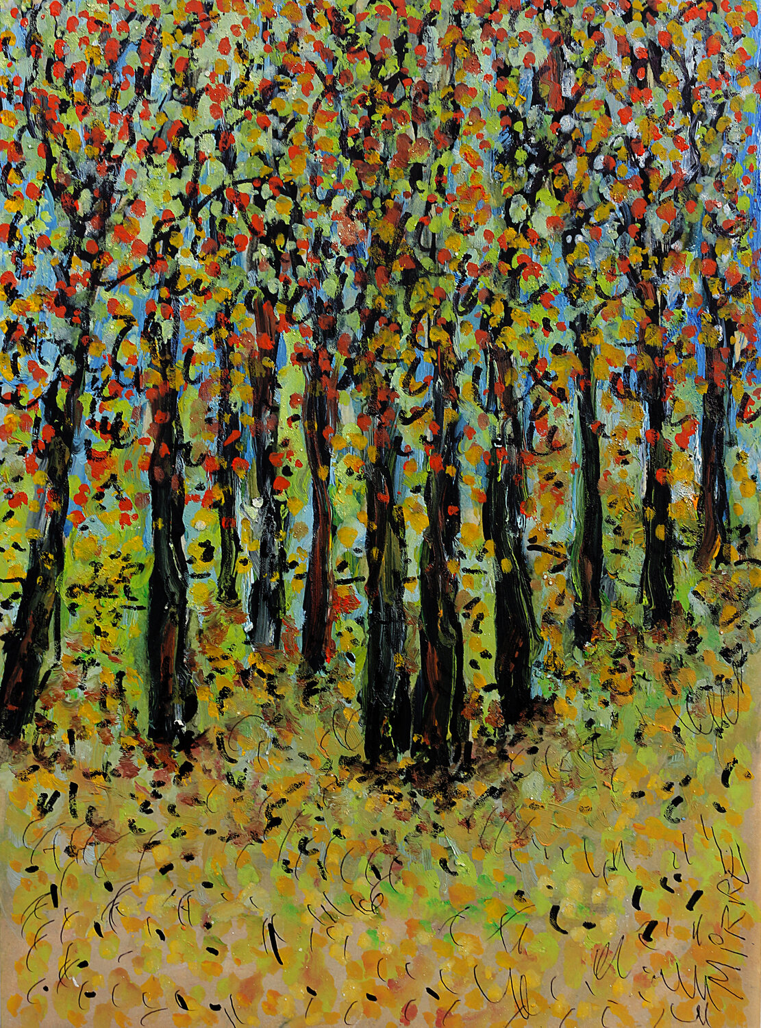 Musique des arbres Jean Mirre Originalgemälde zu verkaufen