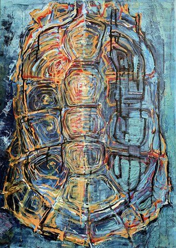 Blue Turtle by Netka Croonenborghs, Painting for Sale on Select