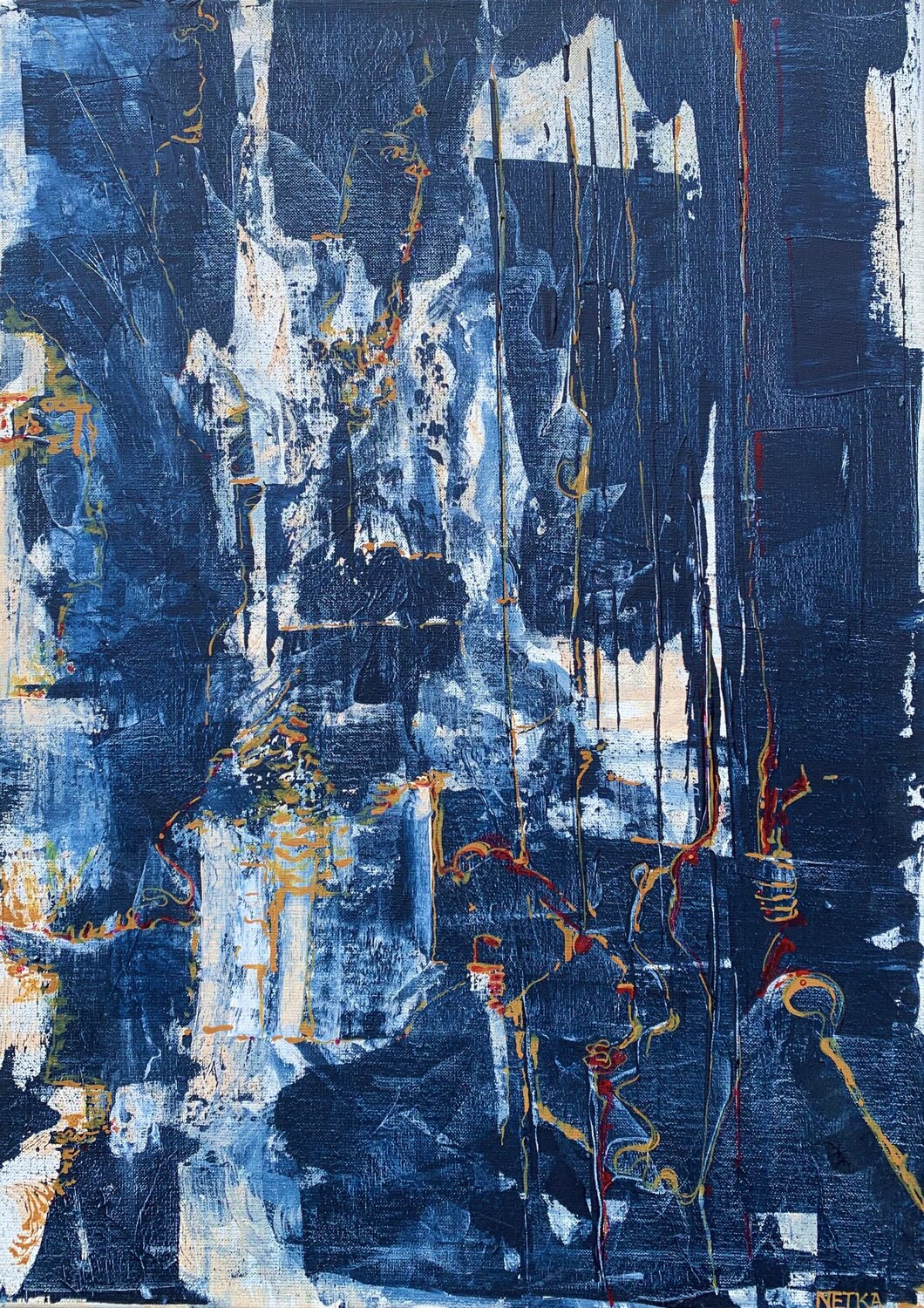 Ocean Cave Quest Netka Croonenborghs Original painting for sale